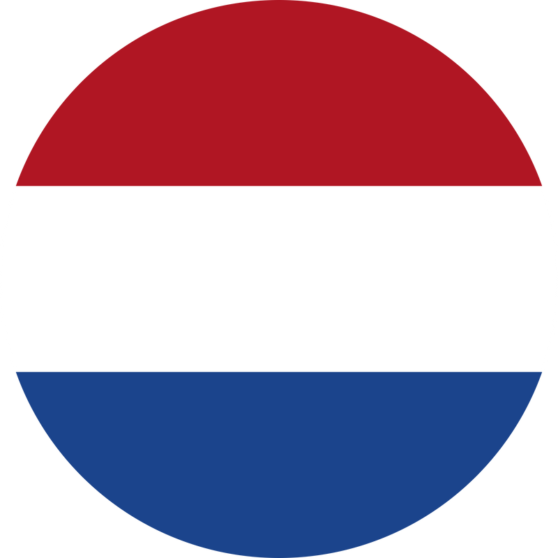 Round Dutch Flag of Netherlands